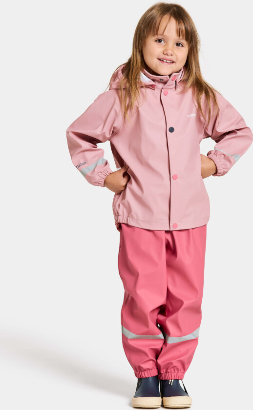 Slaskeman Regnsett, Soft Pink, 100 - Regntøy - 100% Polyester