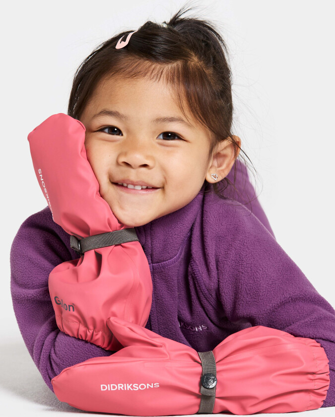 Pileglove Fôrede Regnvotter, Dusty Azalea, 0 år - Hansker & Votter - 100% Polyester