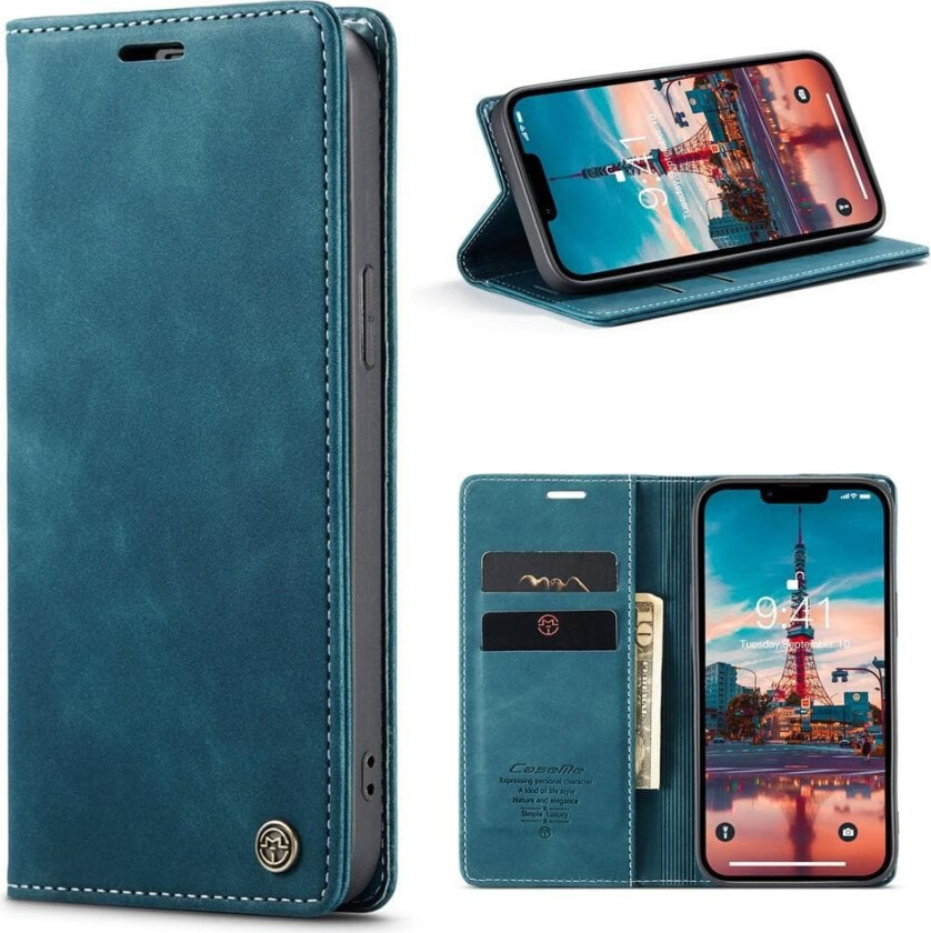 CASEME Lommebok-deksel iPhone 15 - Blå