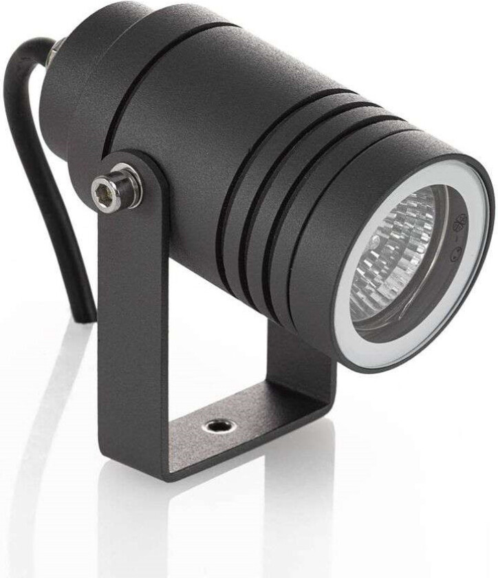 Utespot Galina med jordspyd, mørk grå 10 cm