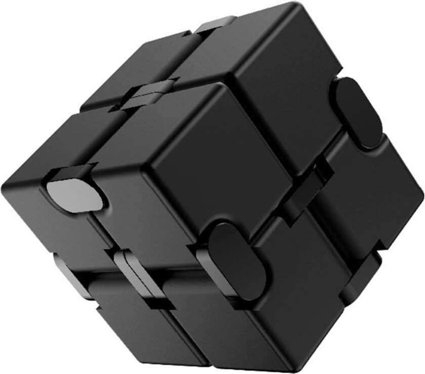 Bilde av Fidget Spinner Relaxation Infinite Cube Metall Flip Cube - Svart