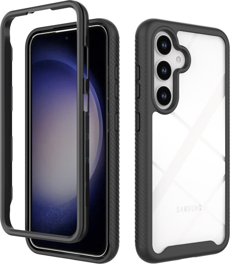 Til Samsung Galaxy S24 PC+TPU-deksel med støtsikker telefonveske