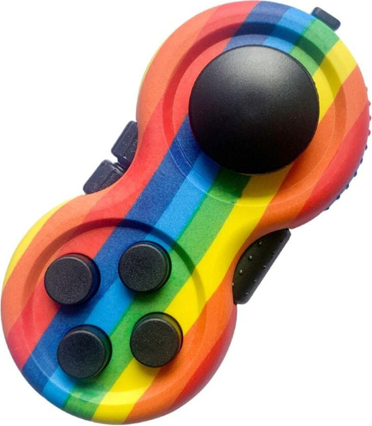 Fidget Spinner Relaxation Pill Joystick med nøkkelring - Pride
