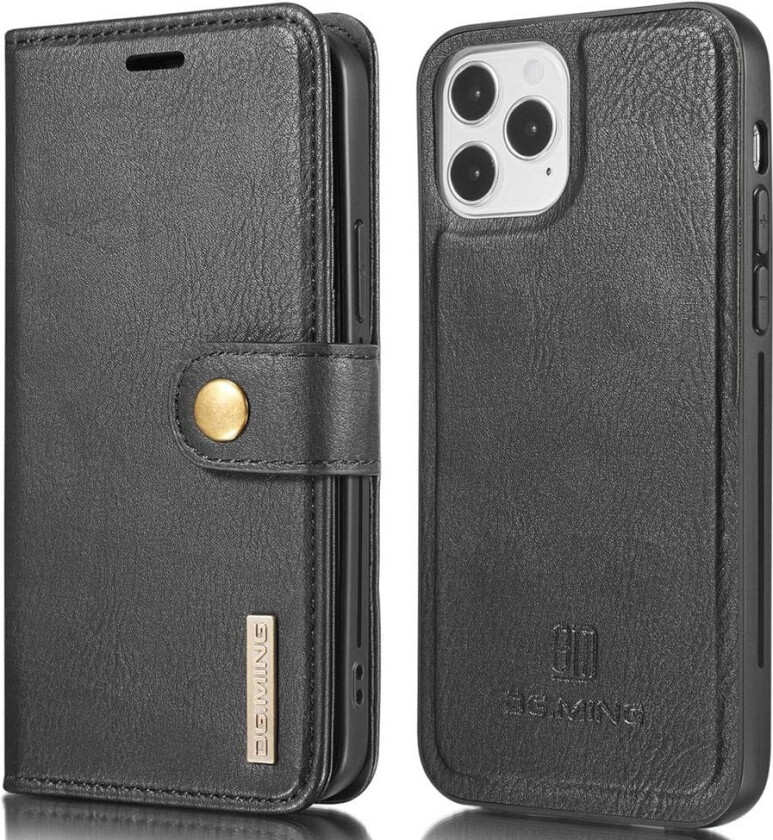 DG.MING iPhone 13 Pro Split Lommebok-deksel I Lær - Svart