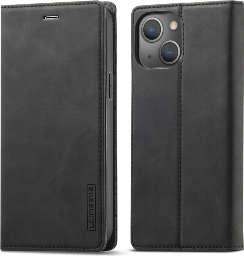 LC.IMEEKE Lommebok-deksel Deksel til iPhone 15 Plus - Svart