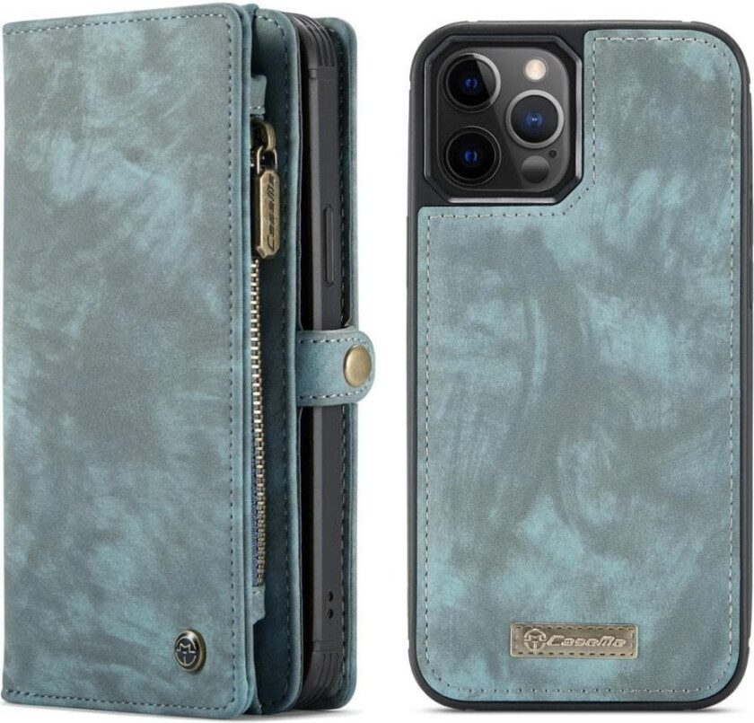CASEME iPhone 12/iPhone 12 Pro Retro Lommebok-deksel - Grønn