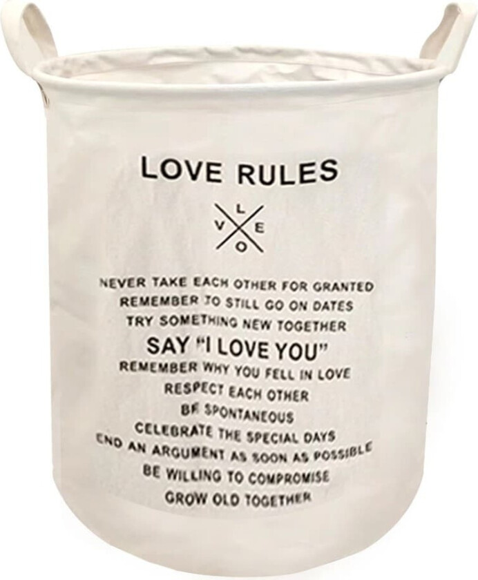 Sammenleggbar kleskurv Kleskurv med håndtak - kjærlighetsregler