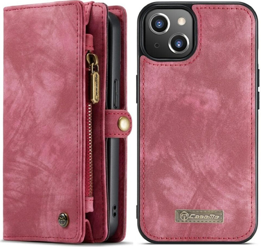 CASEME iPhone 13 Mini Retro Lommebok-deksel - Rød