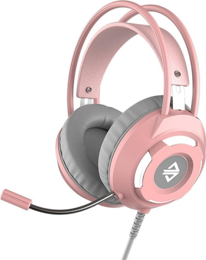 AJAZZ AX120 Gaming Headset Over Ear Hodetelefoner med Mic - Rosa