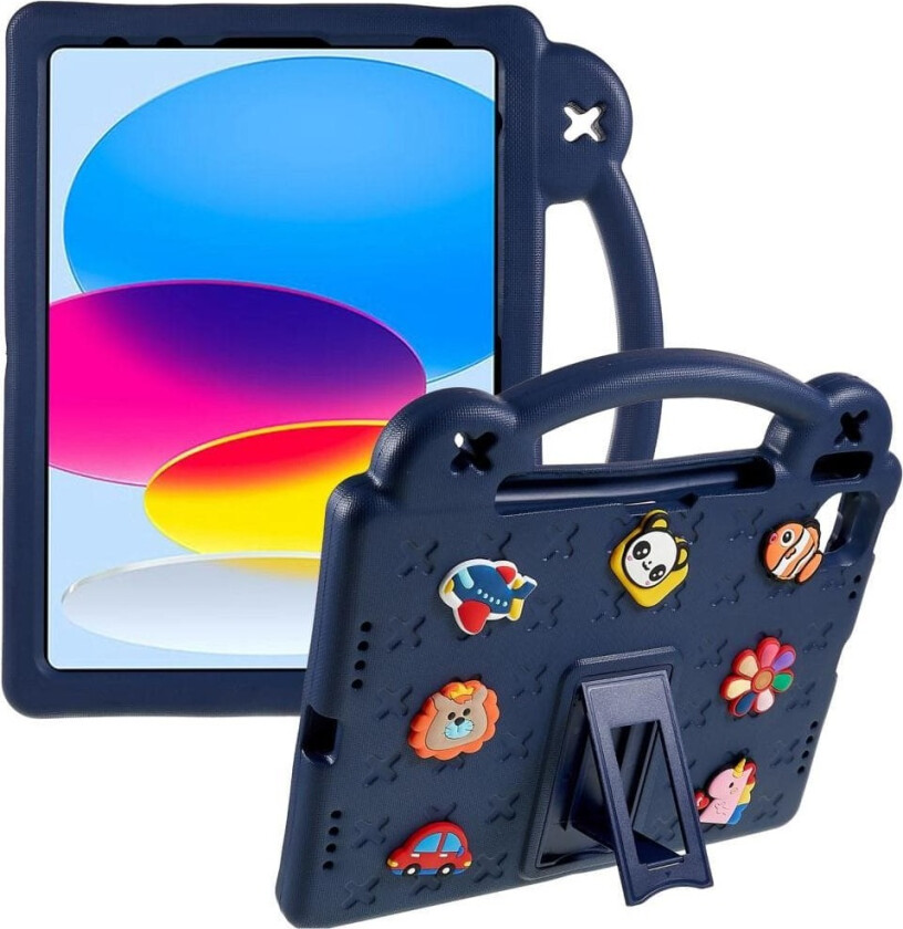 Apple iPad 10.9 2022 Gen 10 EVA Foam Stativdeksel - Mørkeblå