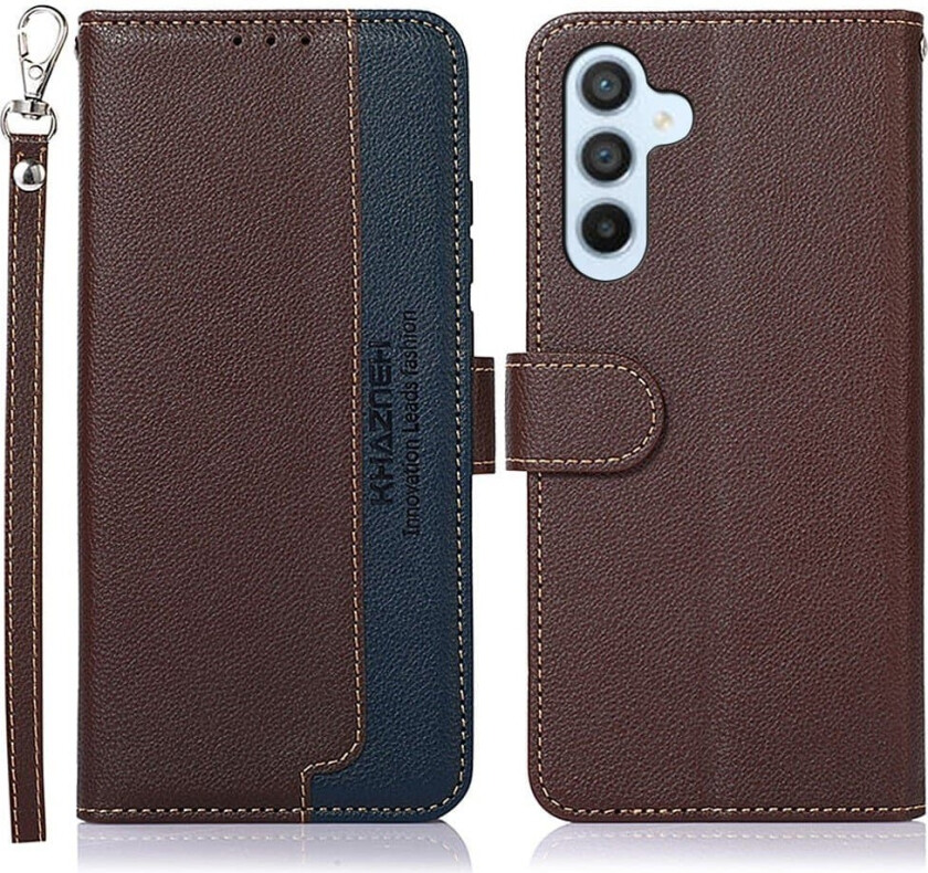 KHAZNEH Lommebok-deksel til Samsung Galaxy S24+ - Brun/Blå
