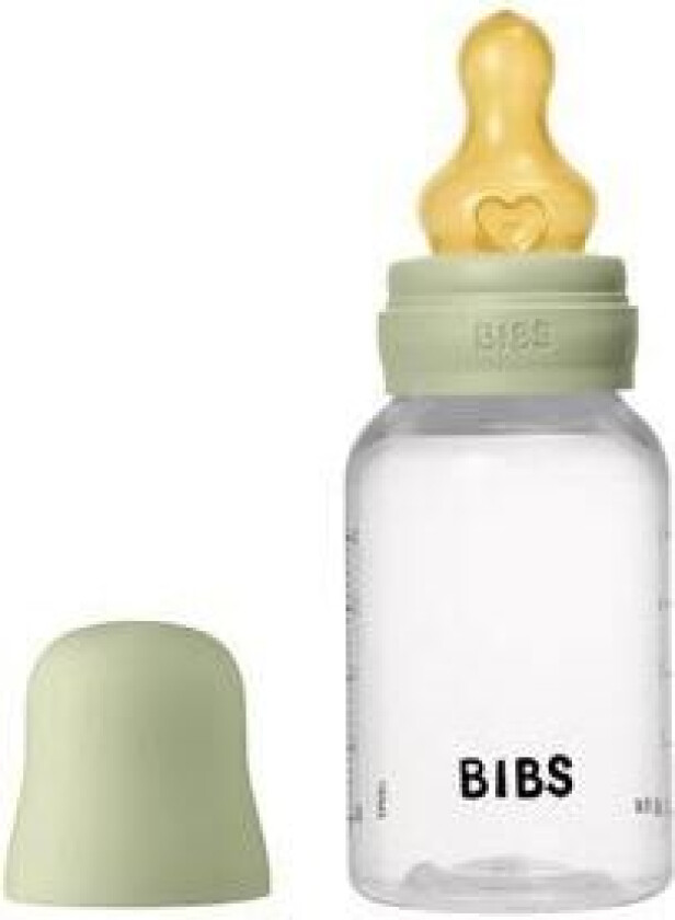 Baby Bottle Round Latex 150 ml Slow Flow Sage - 1 stk.