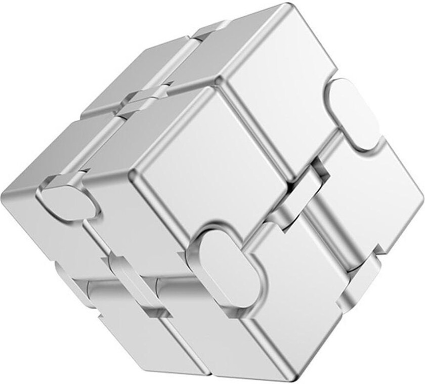 Fidget Spinner Relaxation Infinite Cube Metal Flip Cube Sølv