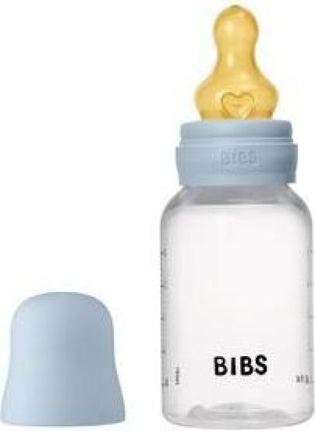 Baby Bottle Round Latex 150 ml Slow Flow Baby Blue - 1 stk.