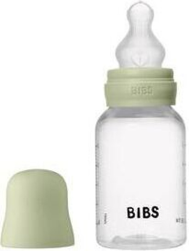 Baby Bottle Round Silicone 150 ml Slow Flow Sage - 1 stk.