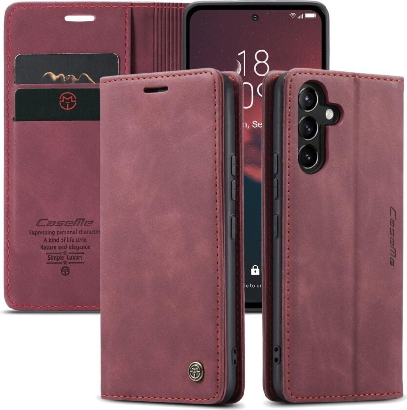 CASEME Lommebok-deksel Samsung Galaxy A54 5G - Vinrød