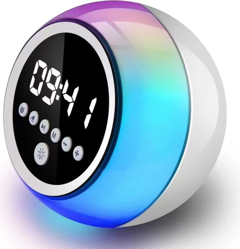 Vekkerklokke Bluetooth-høyttaler Dimbar FM-radiotimerfunksjon