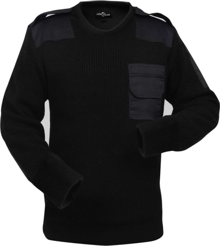 Arbeidsgenser for menn svart størrelse M