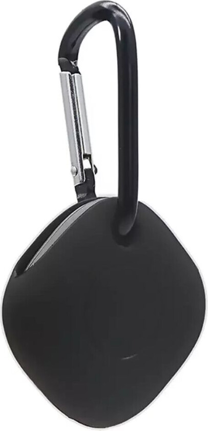 AirTag Myk Silikonetui Med Karabinkrok - Svart