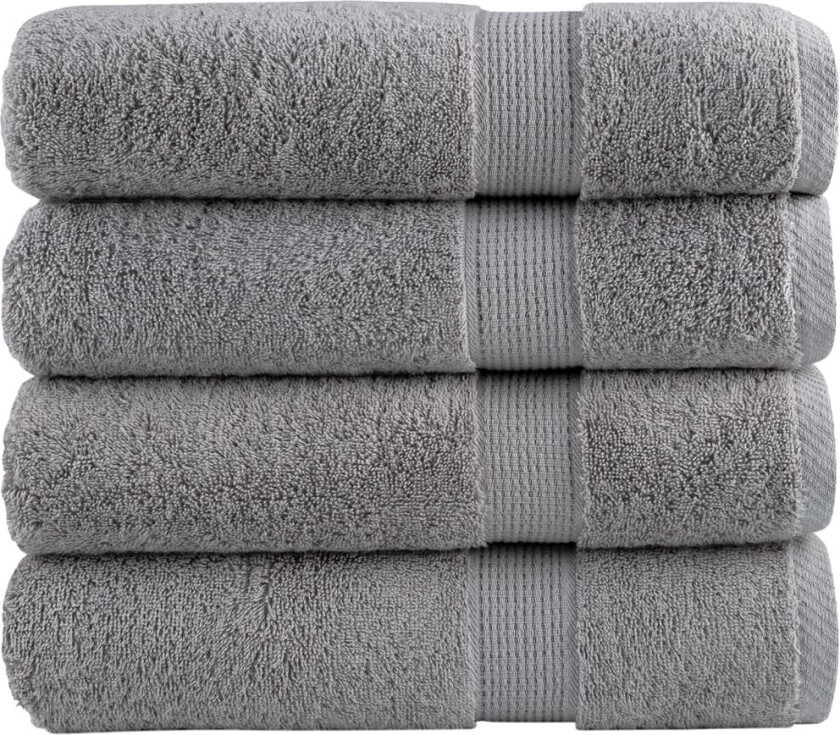 Premium håndklær SOLUND 4 stk grå 50x100 cm 600gsm