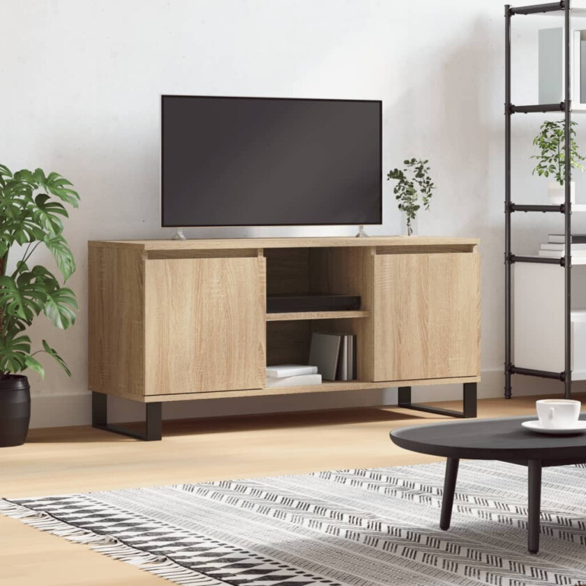 TV-benk sonoma eik 104x35x50 cm konstruert tre