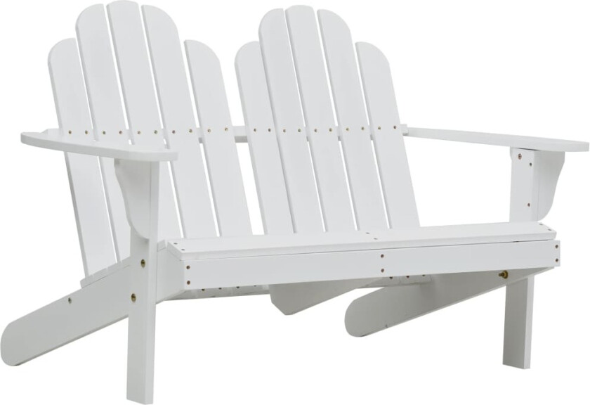 Dobbel Adirondack stol tre hvit