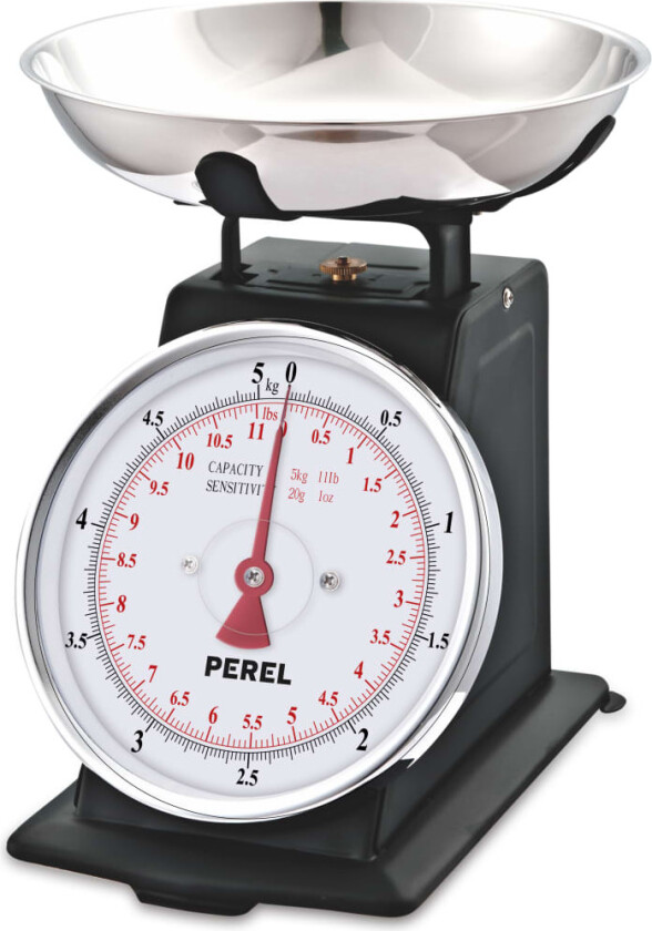 Analog kjøkkenvekt 5 kg svart