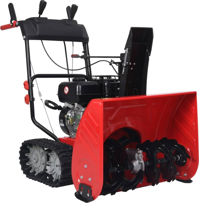 Snøfreser 2-trinns rød og svart plast 196 cc 6,5 HP