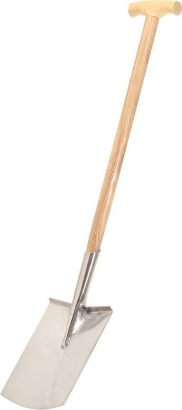 Hagespade T-grep rustfritt stål og asketre