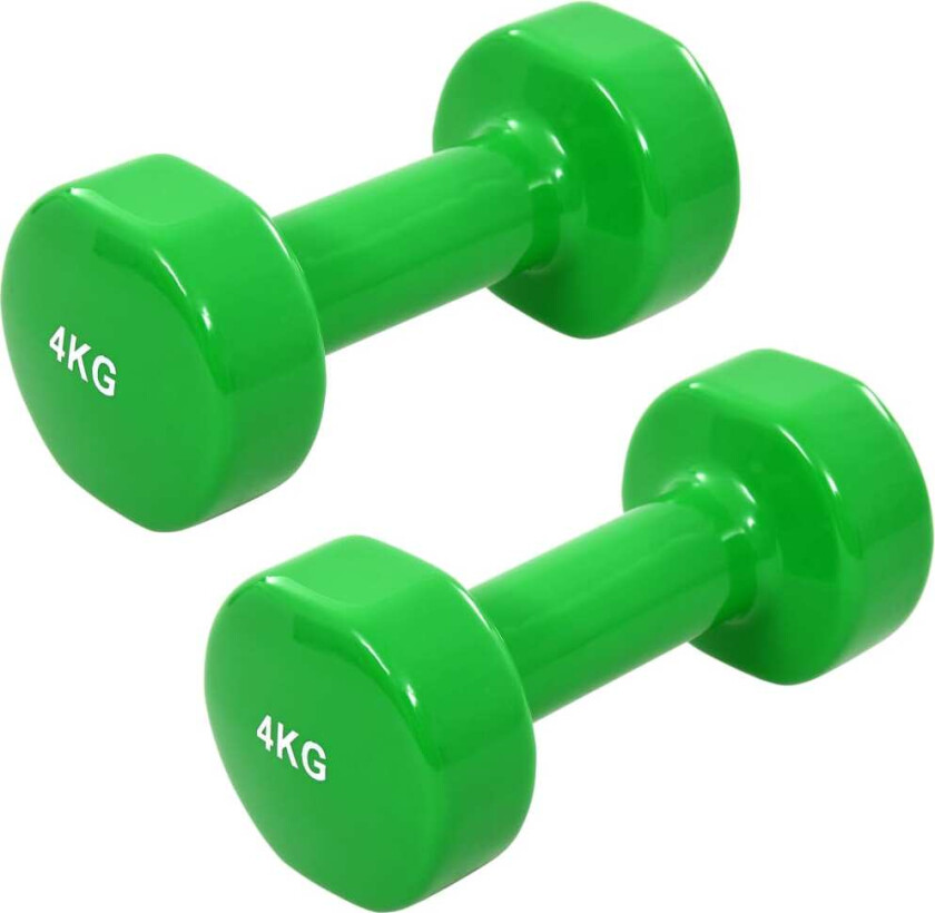 Manualer 2 stk 2x4 kg støpejern grønn