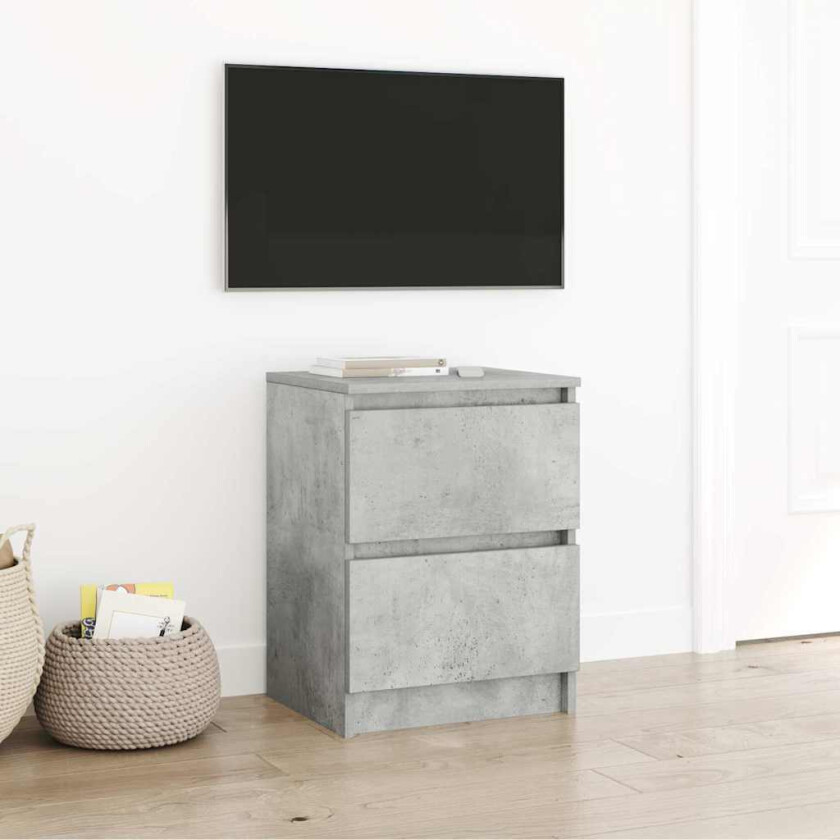 TV-benk betonggrå 40x35x54 cm konstruert tre
