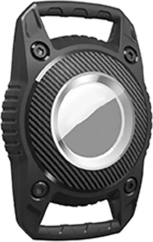 AirTag Vanntett Fleksibelt Plast Deksel m. Karabinkrok - Svart