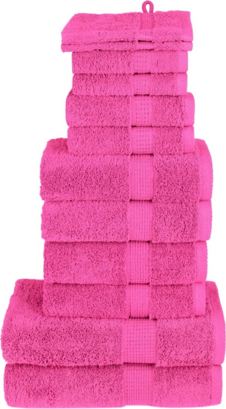 Premium håndklesett 12 deler SOLUND rose 600 g/m2