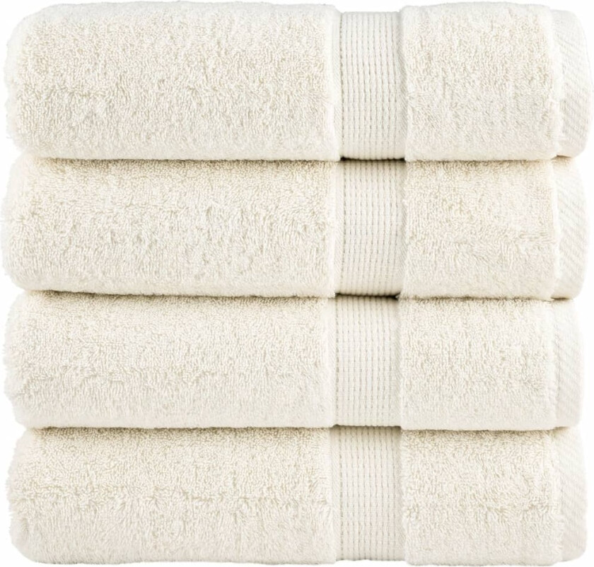 Premium håndklær SOLUND 4 stk kremhvit 50x100cm 600 g/m2