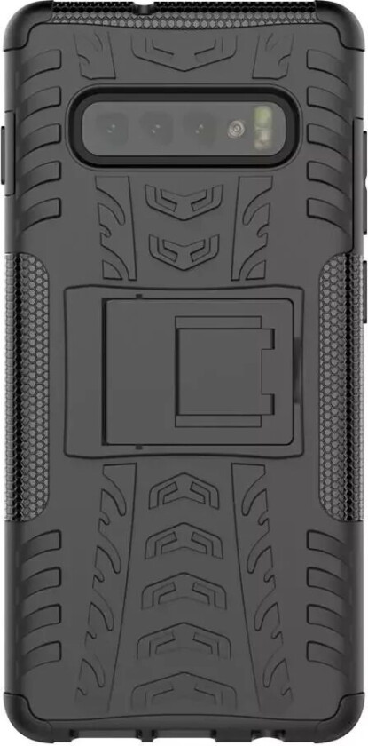 Samsung Galaxy S10 Cool Tyre Håndverker Deksel m. Stativ - Svart