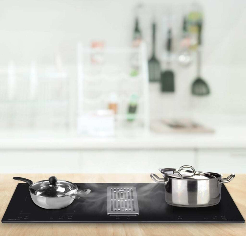 Innebygd induksjonstopp med fleksisone og nedtrekksbord 78 cm