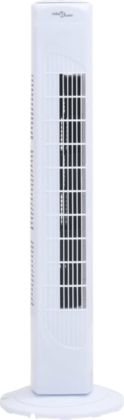 Tårnvifte med timer Φ24x80 cm hvit