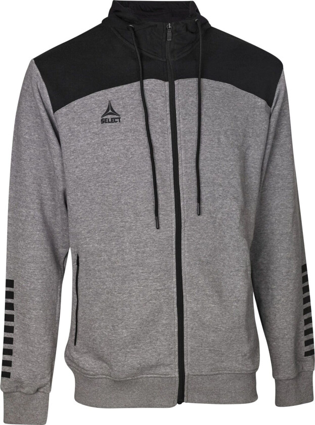 Select Zip hoodie Oxford, hettejakke herre GREY/BLACK