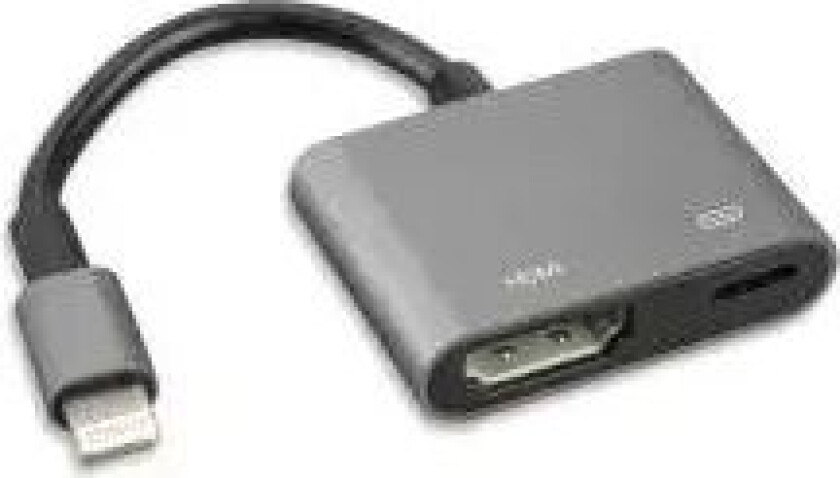 4smarts Lightning til 4K HDMI Kabel - Grå (ikke med HDCP tillatelse)