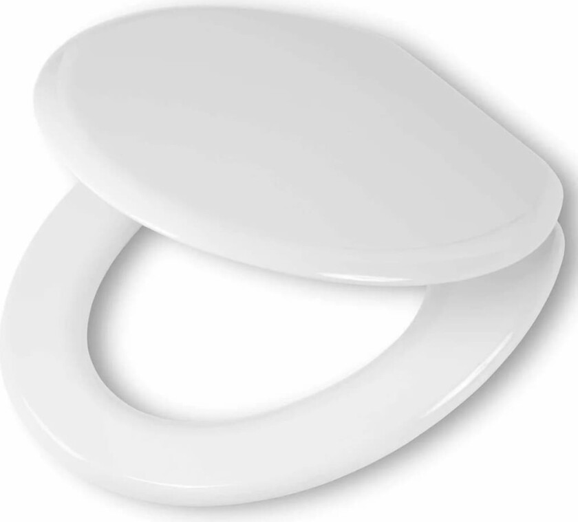 Myktlukkende toalettsete Reno MDF hvit 252350646