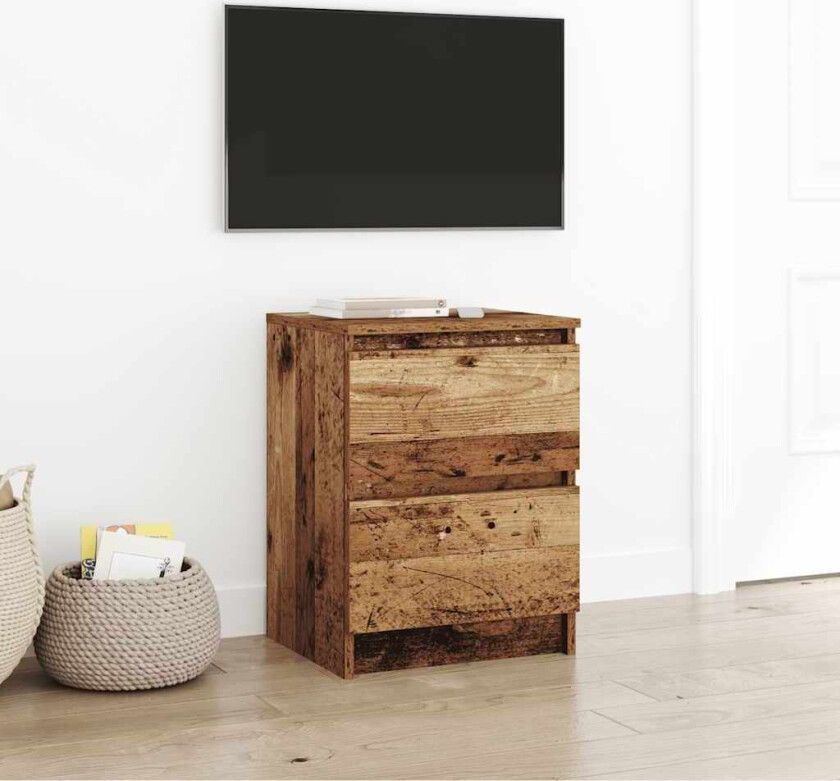 TV-benk gammelt tre 40x35x54 cm konstruert tre