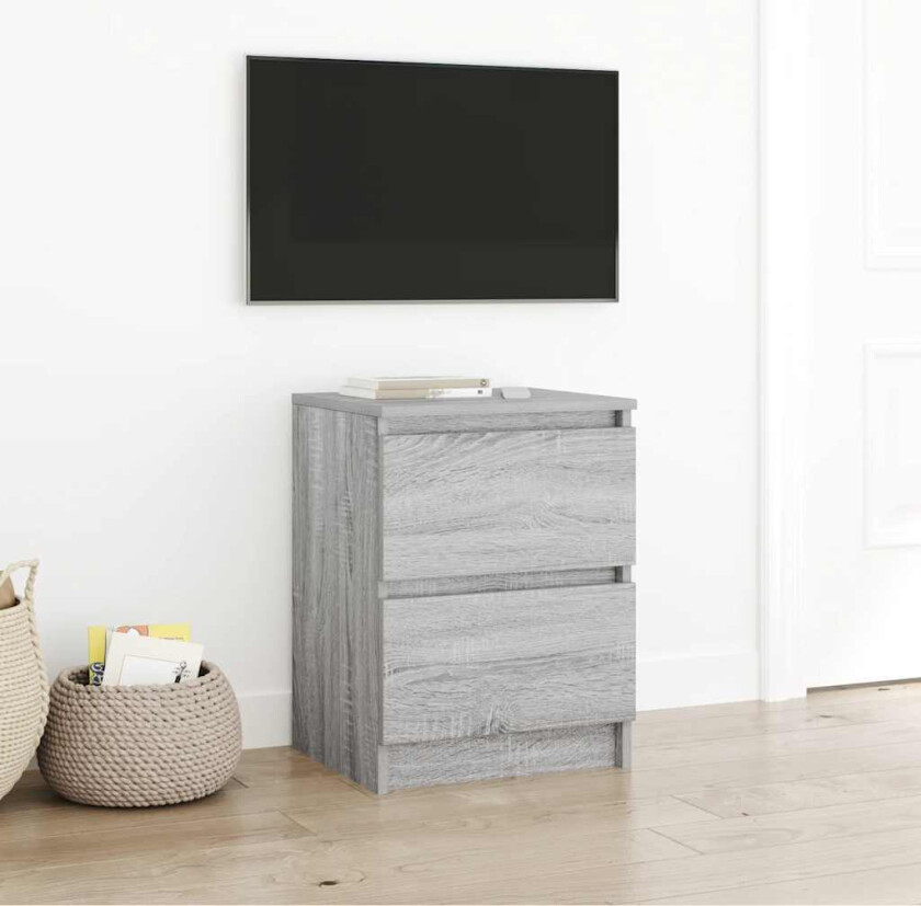 TV-benk grå sonoma 40x35x54 cm konstruert tre