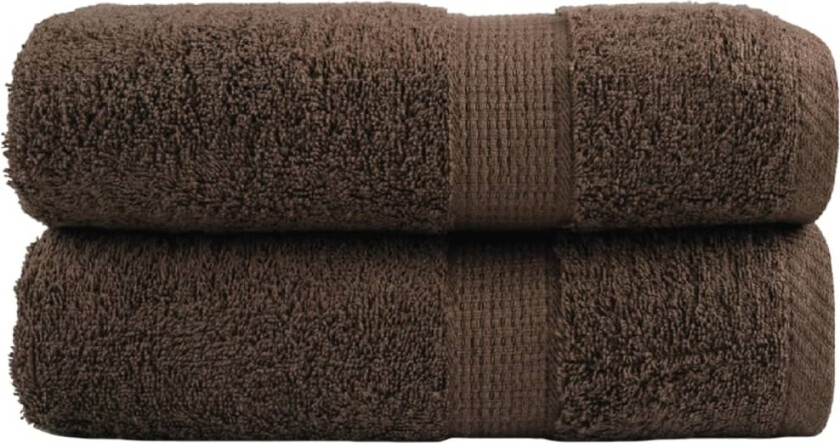 Premium vaskekluter SOLUND 2 stk brun 30x30 cm 600gsm