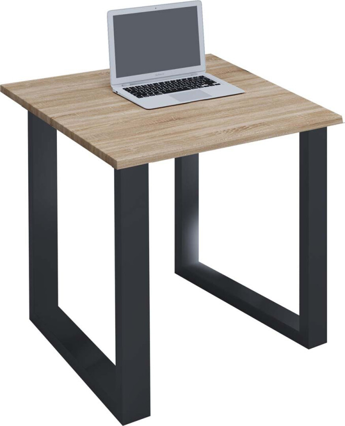 LonaU skrivebord 80x50cm eik dekor, svart.