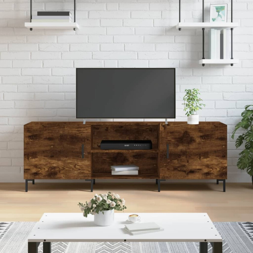 TV-benk røkt eik 150x30x50 cm konstruert tre