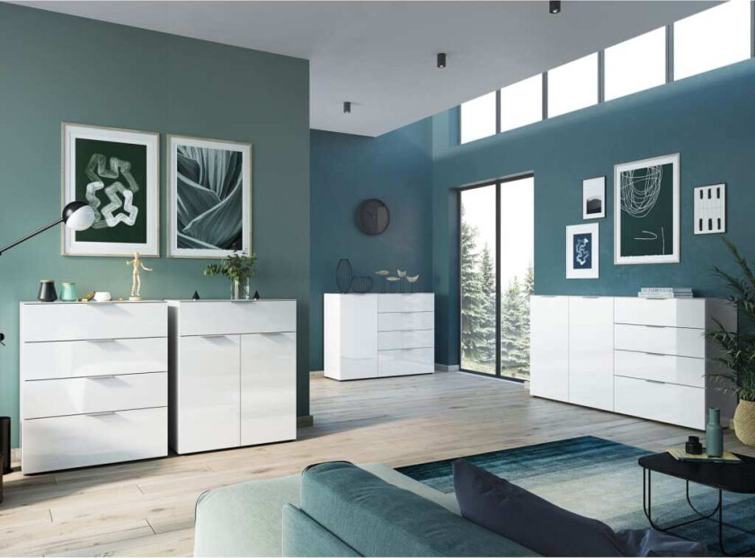 Kommode med 1 skuff og 2 dører GW-Oakland hvit