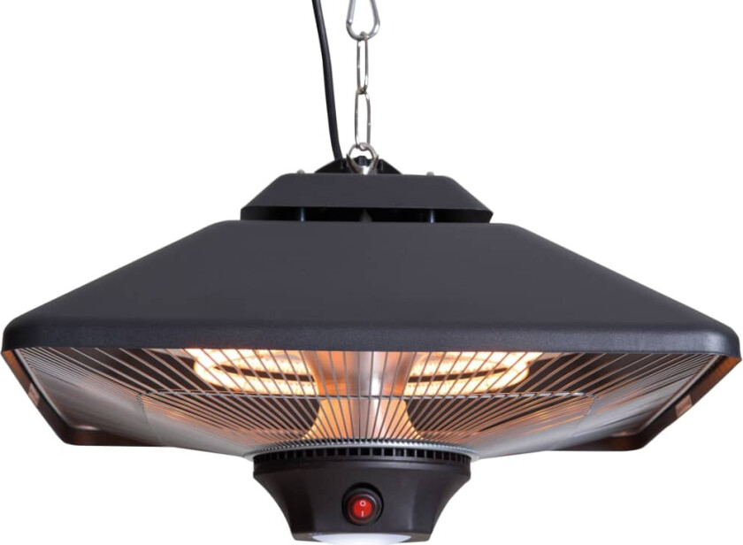 Hengende terrassevarmer Spica Square 2000 W halogen svart CE17SQ-B