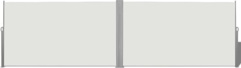 Uttrekkbar sidemarkise 180x600 cm kremhvit