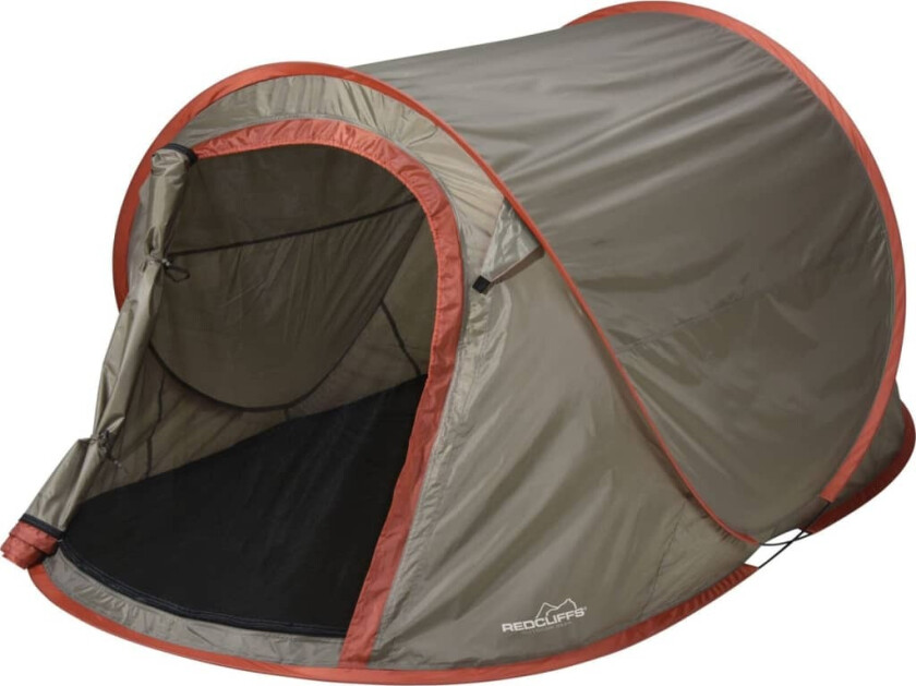 Pop-up telt for 1-2 personer 220x120x95 cm brun