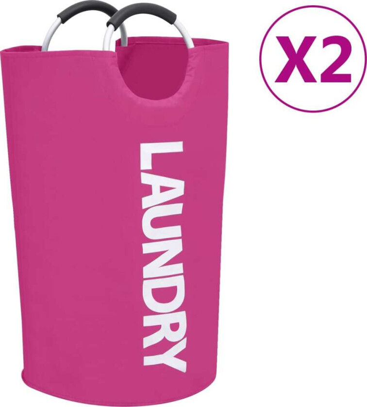 Skittentøyskurv 2 stk rosa